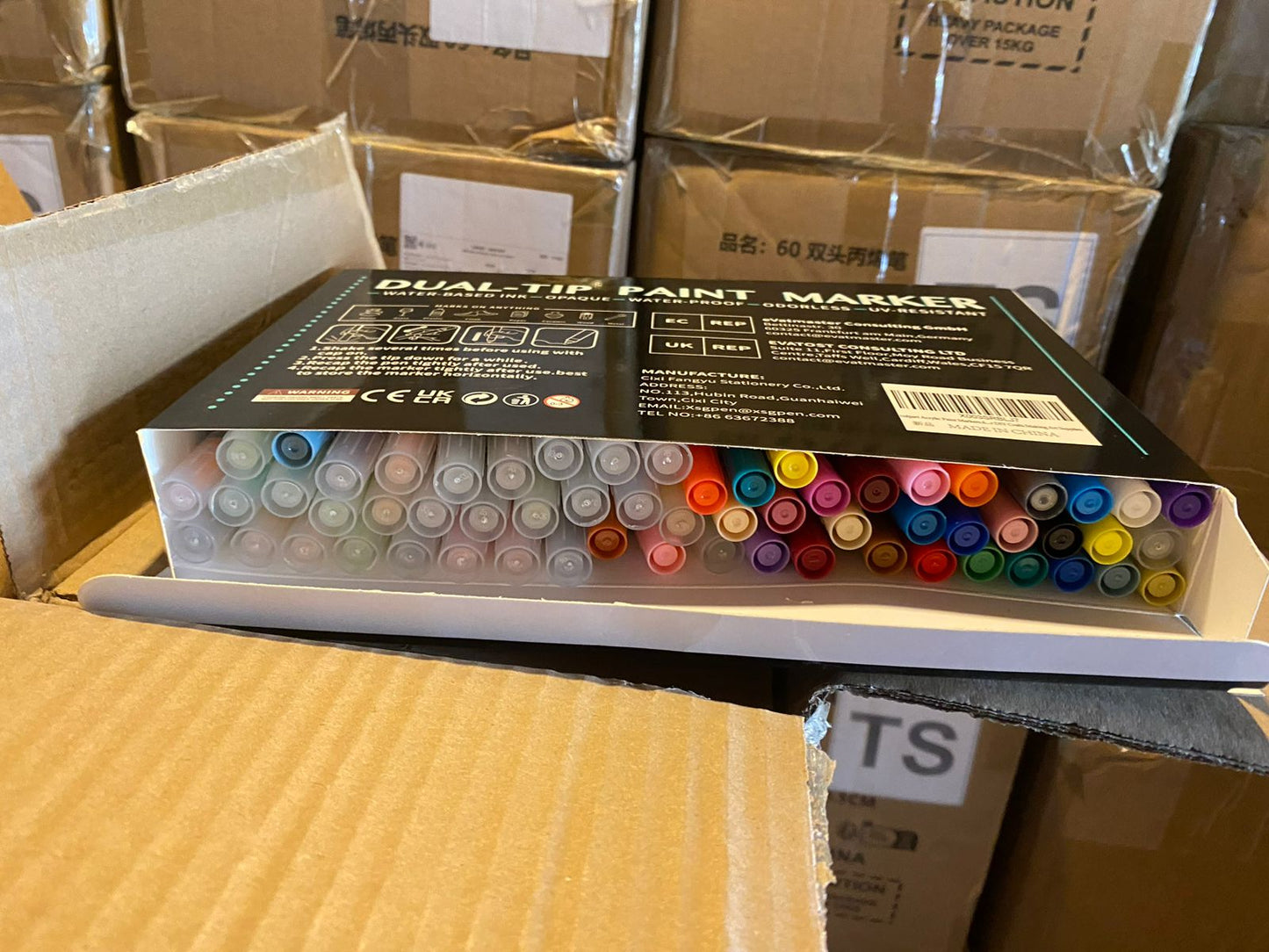 Marcadores Acrilicos doble punta de 60 colores