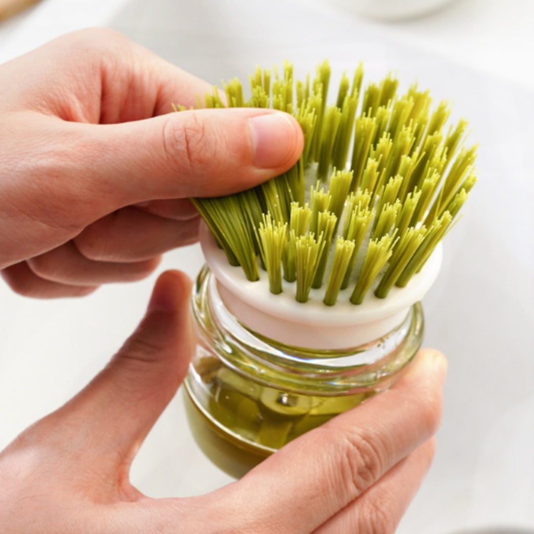 WASHING BRUSH AND UTENSILS WITH SOAP DISPENSER