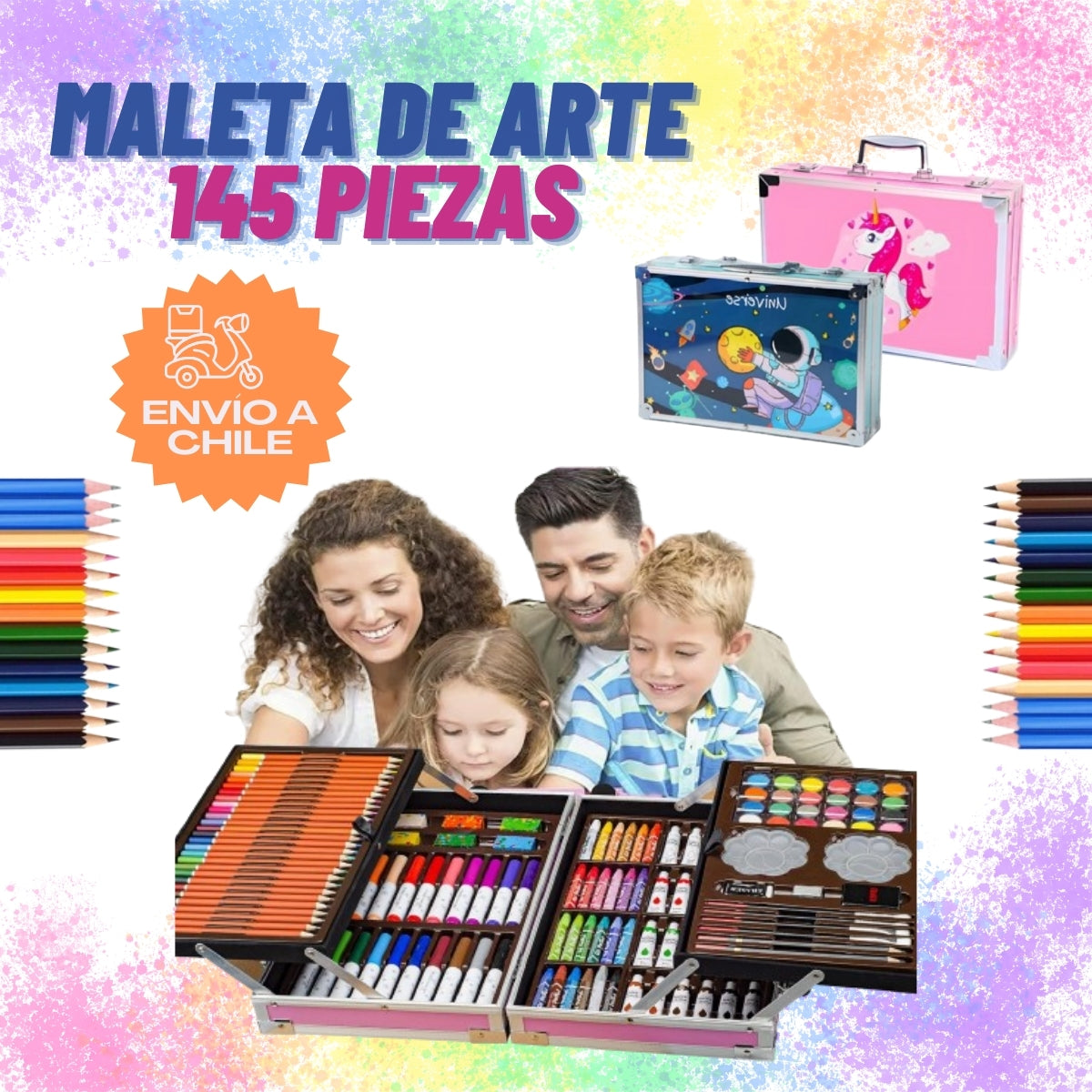 Maleta de arte 145 piezas