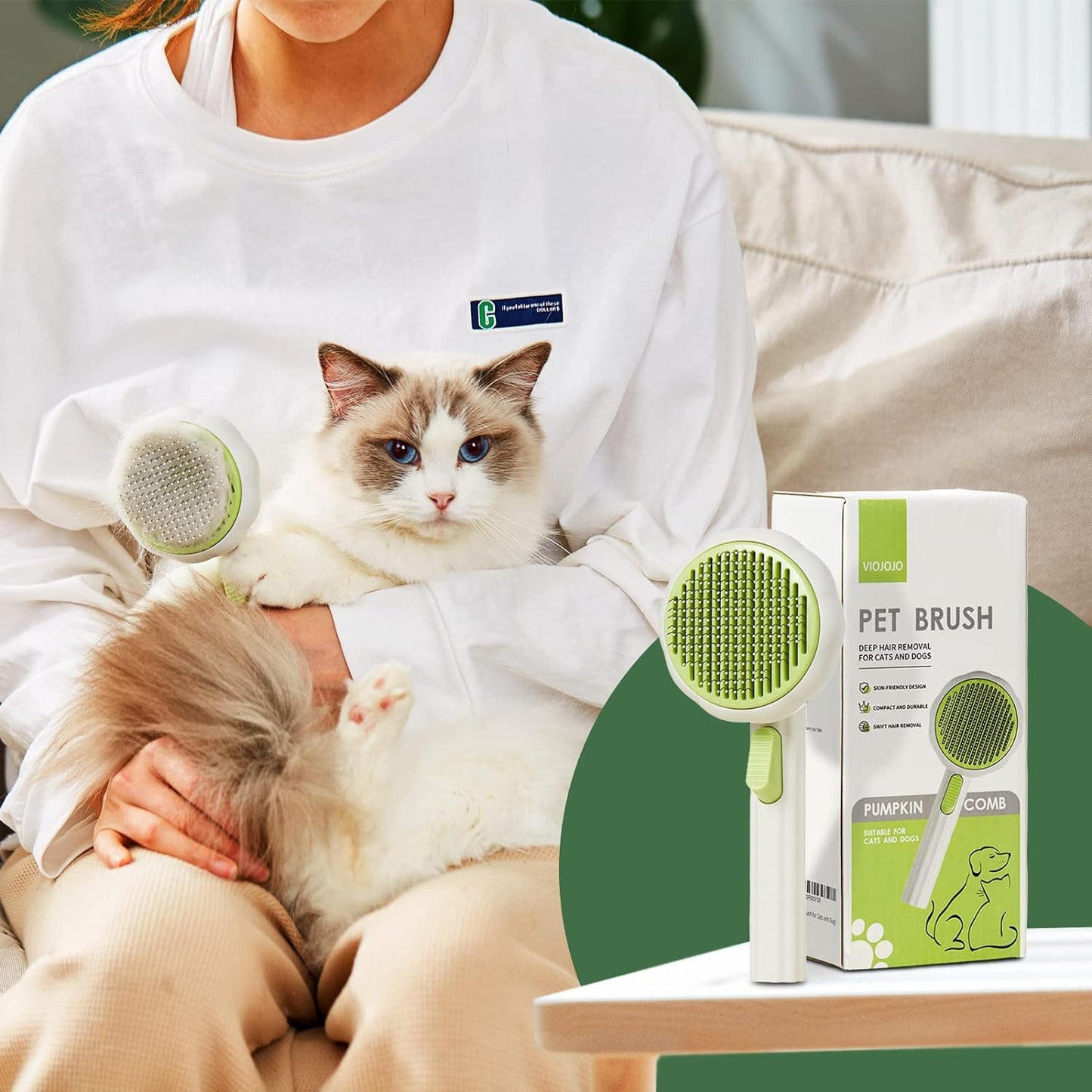 PET HAIR REMOVAL BRUSH COMB